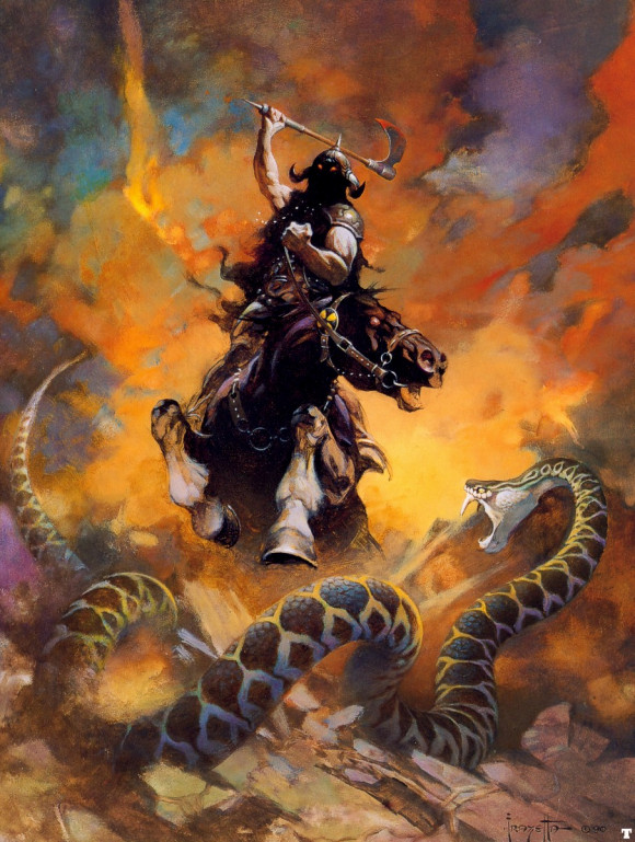 ��mezco��one:12 Ұ���˿��� Frank Frazetta�廭����-2.jpg