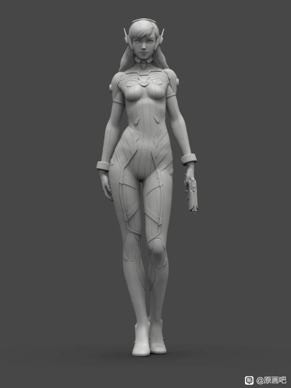 3D��ģ,���� �廭 ԭ����ϲ���õ����� Ϭţ������-1.jpg