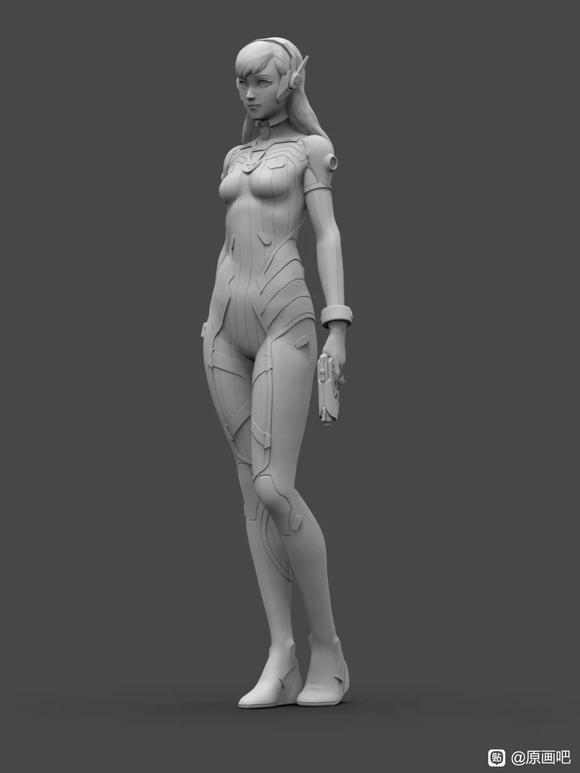 3D��ģ,���� �廭 ԭ����ϲ���õ����� Ϭţ������-4.jpg