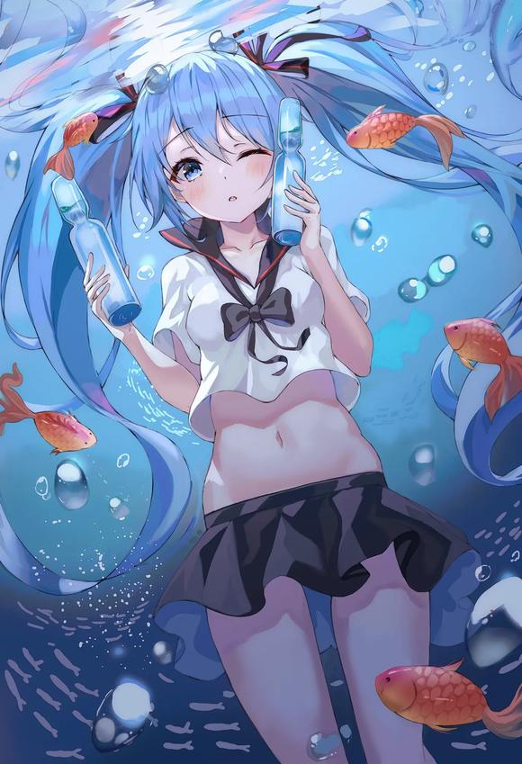 #��ԪС��# ������� ˫��β����δ�� MIKU�廭�ؼ� ��һ��-7.jpg
