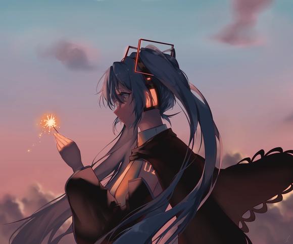 #��ԪС��# ������� ˫��β����δ�� MIKU�廭�ؼ� ��һ��-9.jpg