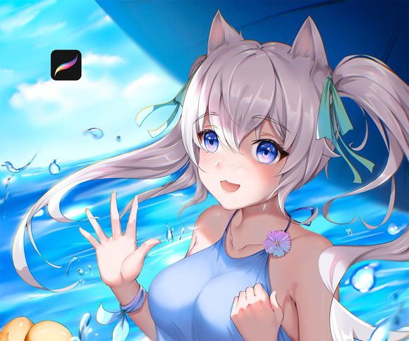 Procreate����Ԫα��Ϳ����̲��Ů���廭���̽�ѧ-1.jpg