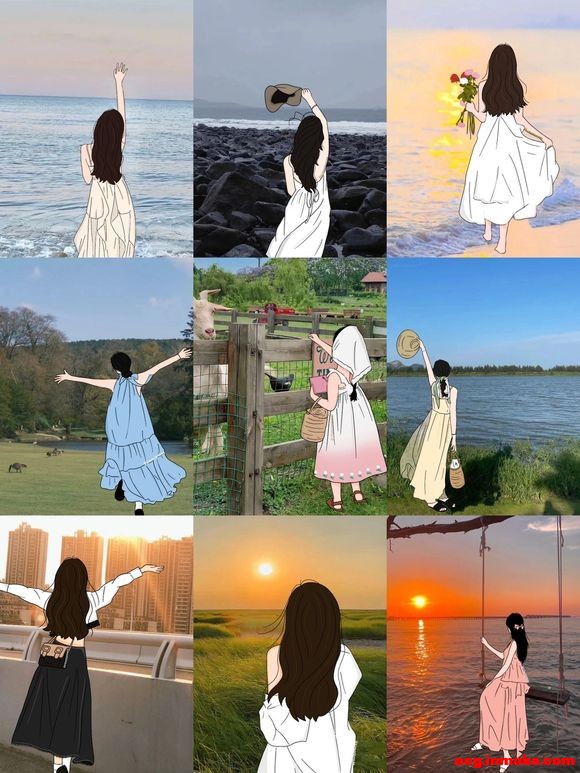 ����һ���ֻ�Ů���廭ͷ��ϼ�-10.jpg