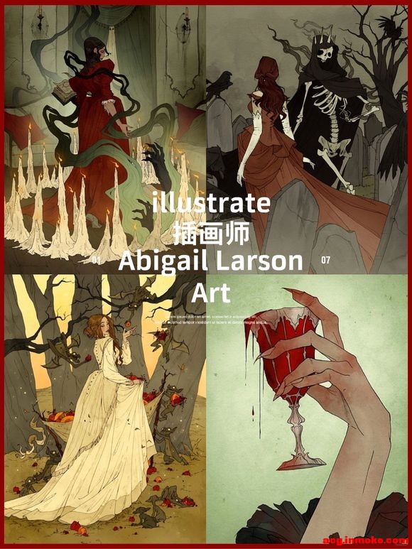 &amp;amp;#xF940;����ʽ�������غڰ�ͯ�����²廭Abigail-1.jpg
